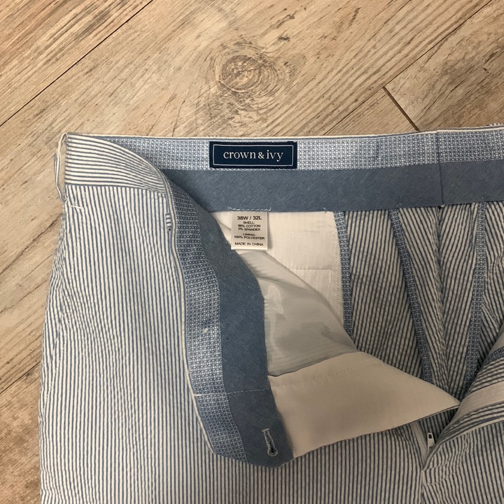 Crown & Ivy seersucker dress pants